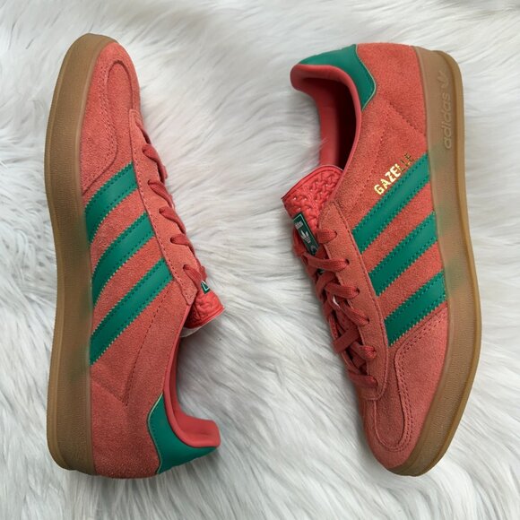 Adidas Gazelle Indoor Preloved Scarlet Green Mens Shoes JH5407 NEW Sz 7 / WMNS 8 - Picture 4 of 4